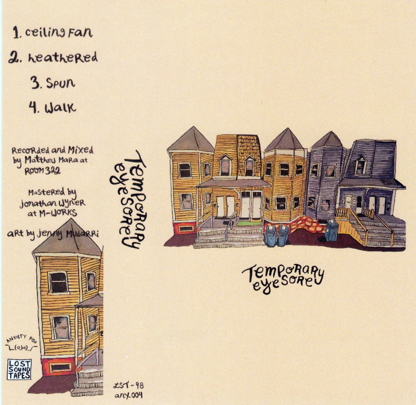 TEMPORARY EYESORE "Temporary Eyesore" cassette tape