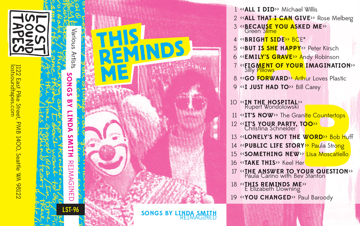 VARIOUS ARTISTS "THIS REMINDS ME: Songs By Linda Smith Reimagined" cassette tape