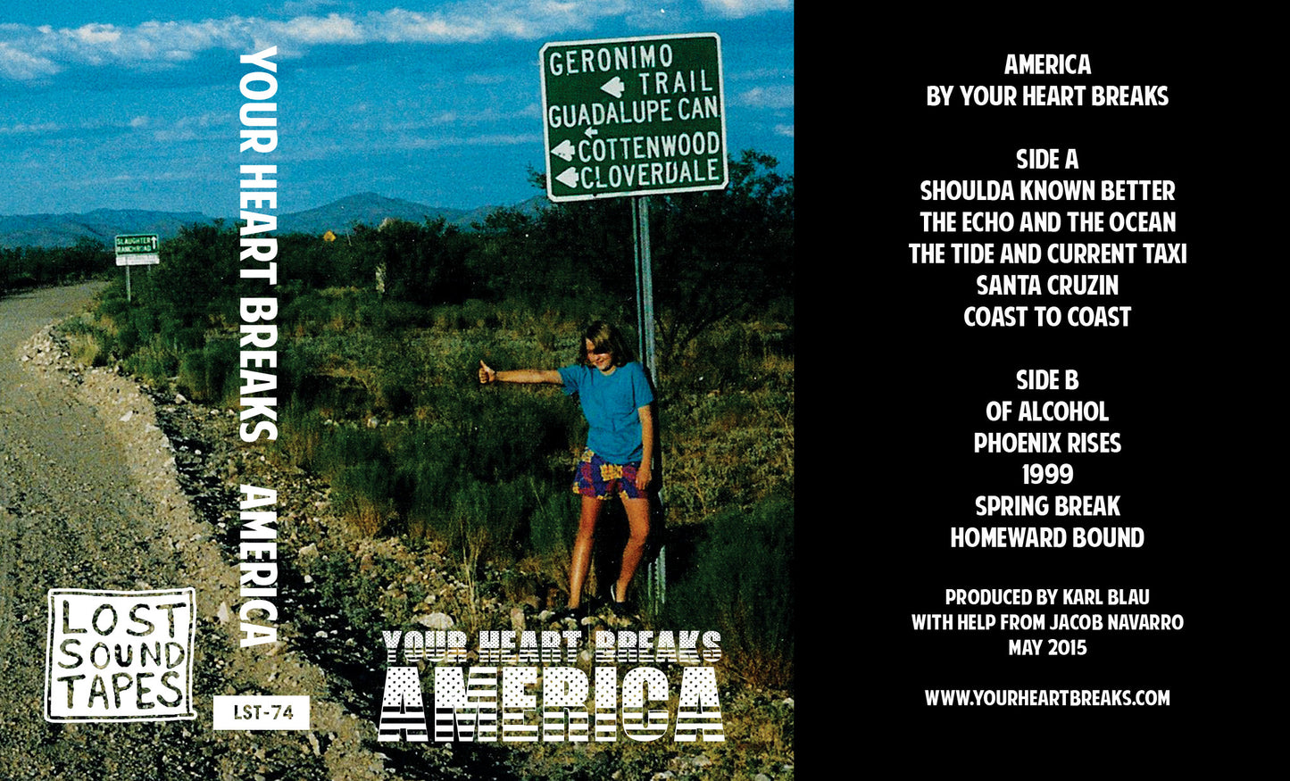 YOUR HEART BREAKS "America" cassette tape