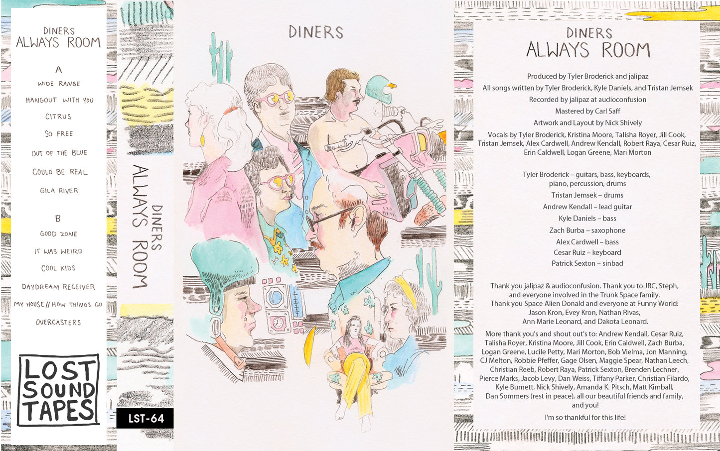 DINERS "Always Room" cassette tape