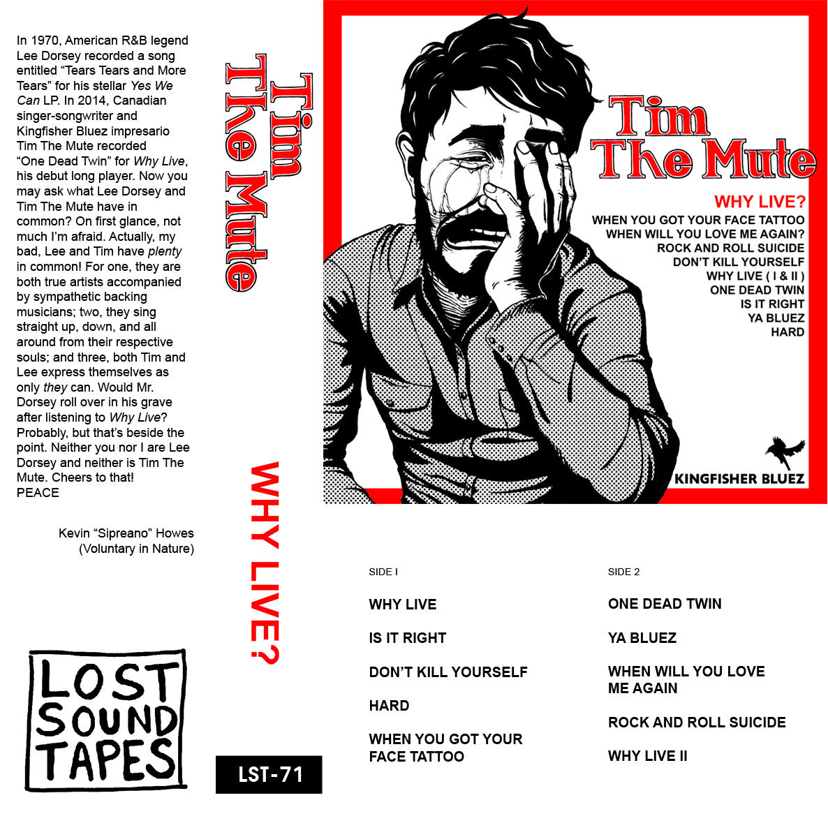 TIM THE MUTE "Why Live?" cassette tape